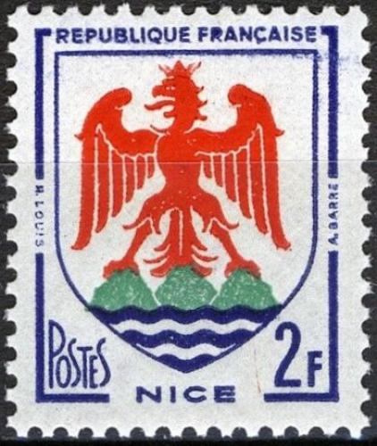 Potovn znmka Francie 1958 Znak Nice Mi# 1221