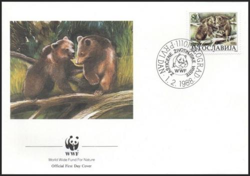 FDC Jugoslvie 1988 Medvd hnd, WWF 059 Mi# 2261 - zvtit obrzek