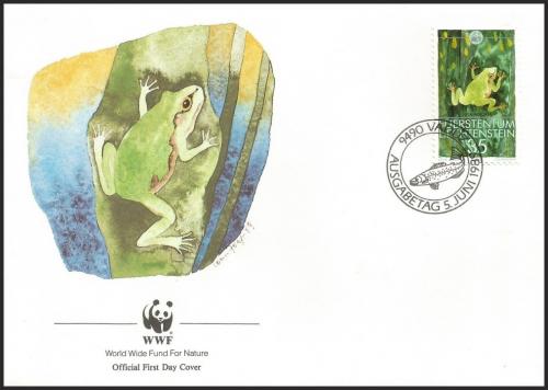 FDC Lichtentejnsko 1989 Rosnika zelen, WWF 083 Mi# 968 - zvtit obrzek
