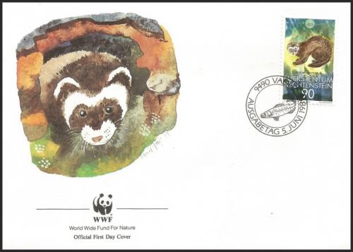 FDC Lichtentejnsko 1989 Tcho tmav, WWF 083 Mi# 970
