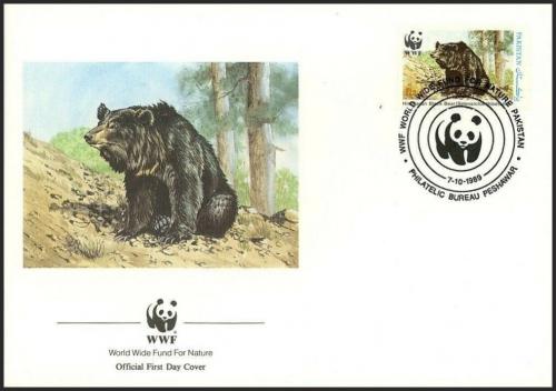 FDC Pkistn 1989 Medvd uat, WWF 088 Mi# 762 
