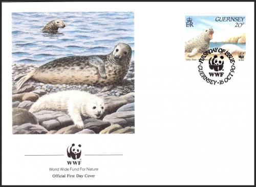 FDC Guernsey 1990 Tule kuelozub, WWF 104 Mi# 497 - zvtit obrzek