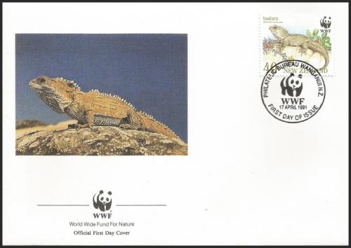 FDC Nov Zland 1991 Hatrie novozlandsk, WWF 110 Mi# 1161 - zvtit obrzek