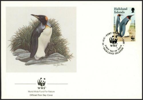 FDC Falklandsk ostrovy 1991 Tuk patagonsk, WWF 117 Mi# 539