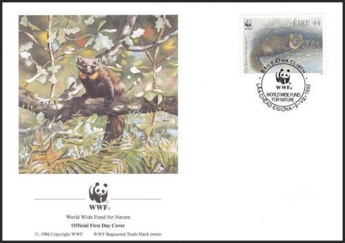 FDC Irsko 1992 Kuna lesn, WWF 123 Mi# 800 - zvtit obrzek