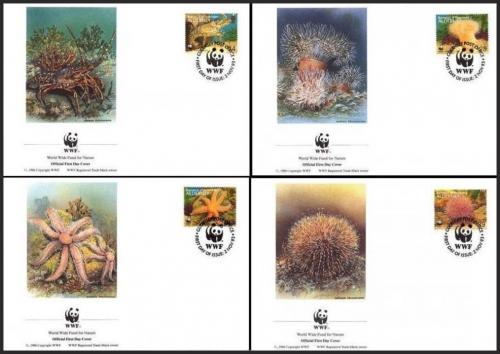FDC Alderney 1993 Mosk fauna, WWF 152 Mi# 61-64