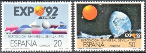 Potovn znmky panlsko 1987 Svtov vstava EXPO 92, Sevilla Mi# 2808-09