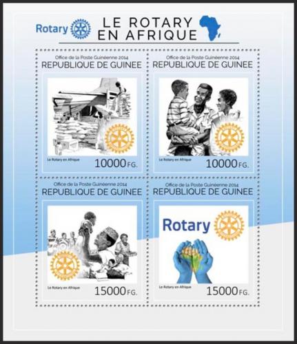 Potovn znmky Guinea 2014 Rotary Intl. Mi# 10642-45 Kat 20  - zvtit obrzek