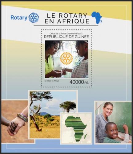 Potovn znmka Guinea 2014 Rotary Intl. Mi# Block 2424 Kat 16