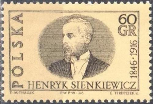 Potovn znmka Polsko 1966 Henryk Sienkiewicz, spisovatel Mi# 1664