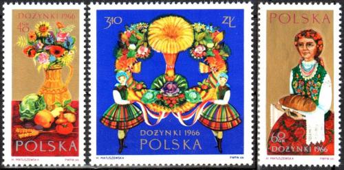 Potovn znmky Polsko 1966 Donky Mi# 1693-95