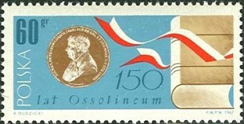 Potovn znmka Polsko 1967 Knihovna Ossolineum, 150. vro Mi# 1816