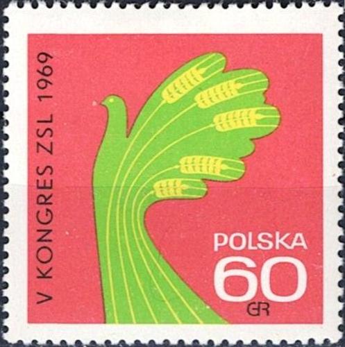 Potovn znmka Polsko 1969 Sjezd Zemdlsk strany Mi# 1907