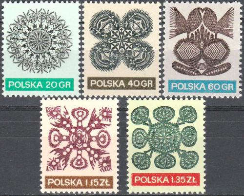 Potovn znmky Polsko 1971 Vystihovn z papru Mi# 2092-96
