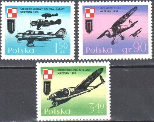 Potovn znmky Polsko 1971 Vlen letadla Mi# 2119-21