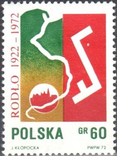 Potovn znmka Polsko 1972 Svaz Polk v Nmecku, 50. vro Mi# 2160