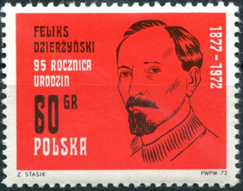 Potovn znmka Polsko 1972 Felix Edmundovi Dzerinskij, revolucion Mi# 2172