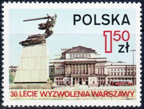 Potovn znmka Polsko 1975 Osvobozen Varavy, 30. vro Mi# 2353