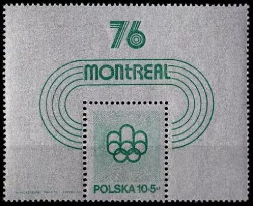 Potovn znmka Polsko 1975 LOH Montreal Mi# Block 61