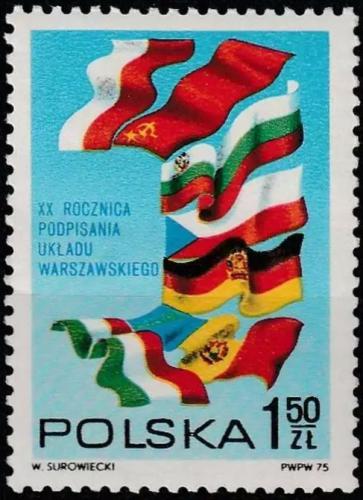 Potovn znmka Polsko 1975 Varavsk smlouva, 20. vro Mi# 2377