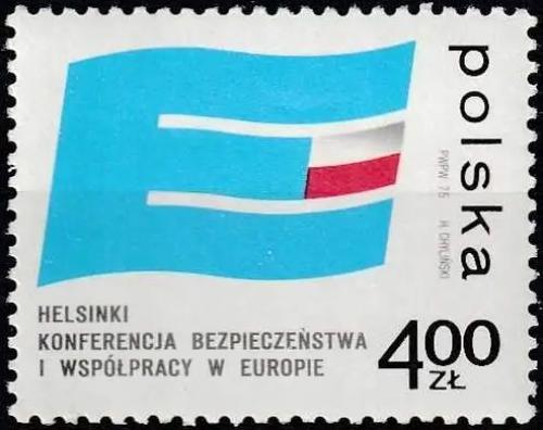 Potovn znmka Polsko 1975 Helsinsk konference Mi# 2391