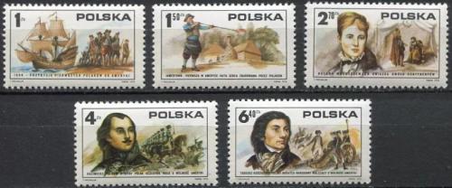 Potovn znmky Polsko 1975 Nezvislost USA, 200. vro Mi# 2400-04