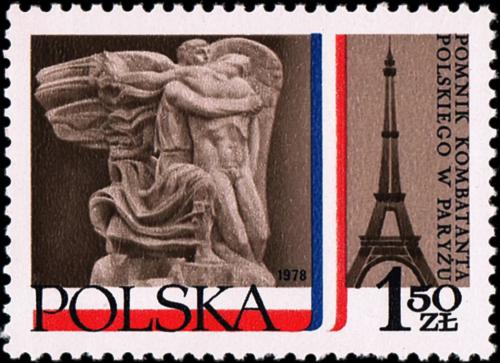 Potovn znmka Polsko 1978 Pamtnk polskm vojkm ve Francii Mi# 2583