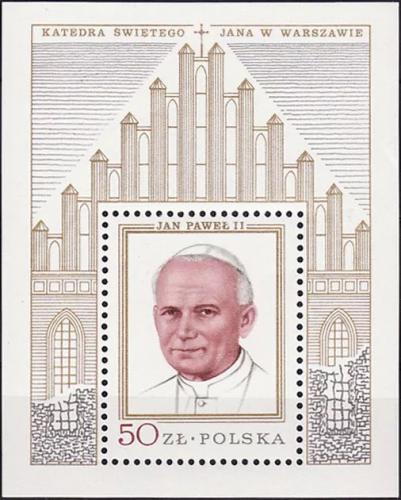 Potovn znmka Polsko 1979 Pape Jan Pavel II. Mi# Block 75 Kat 5