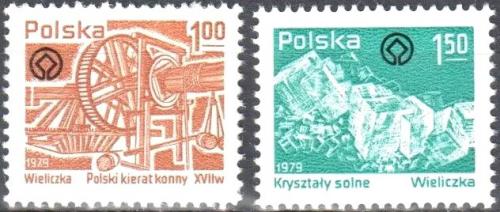 Potovn znmky Polsko 1979 Soln hory ve Wieliczka Mi# 2638-39