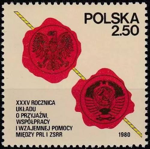 Potovn znmka Polsko 1980 Ptelstv se SSSR Mi# 2681