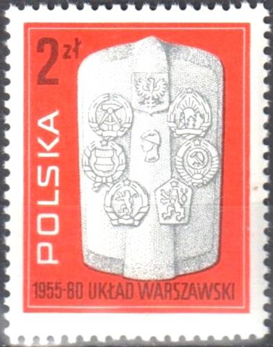 Potovn znmka Polsko 1980 Varavsk smlouva, 25. vro Mi# 2685