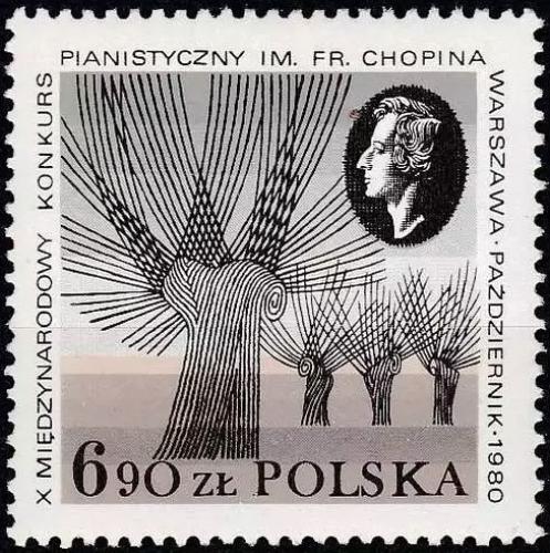Potovn znmka Polsko 1980 Frdric Chopin Mi# 2714