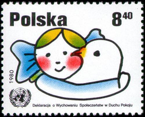 Potovn znmka Polsko 1980 Mrov deklarace OSN Mi# 2719