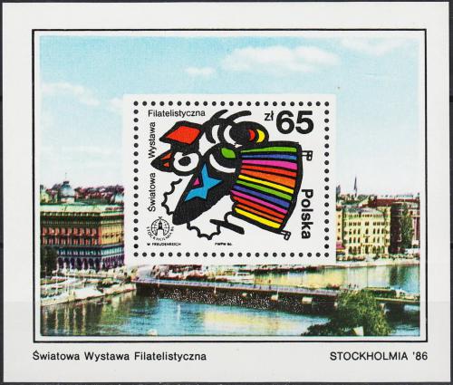 Potovn znmka Polsko 1986 Vstava znmek STOCKHOLMIA 86 Mi# Block 100