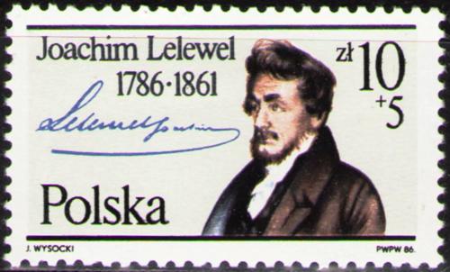 Potovn znmka Polsko 1986 Joachim Lelewel, historik Mi# 3075