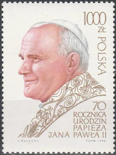 Potovn znmka Polsko 1990 Pape Jan Pavel II. Mi# 3265