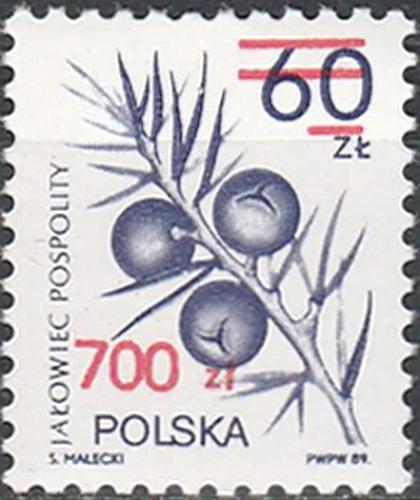 Potovn znmka Polsko 1990 Jalovec petisk Mi# 3269