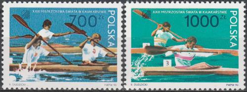 Potovn znmky Polsko 1990 MS v kanoistice Mi# 3279-80