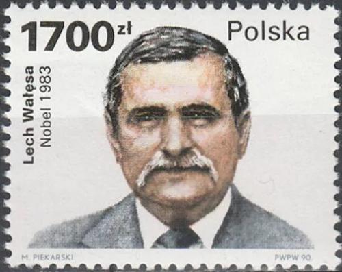 Potovn znmka Polsko 1990 Prezident Lech Wasa Mi# 3300