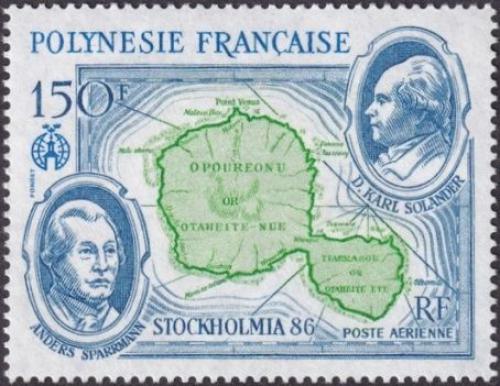 Poštovní známka Francouzská Polynésie 1986 Mapa Tahiti Mi# 460