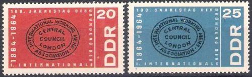 DDR 1964 První socialistická internacionála Mi# 1054-55