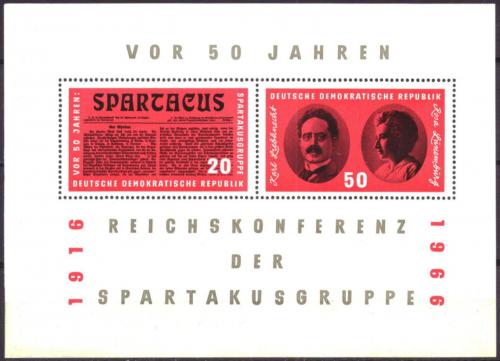 DDR 1966 Organizace Spartakus Mi# Block 25 - zvtit obrzek