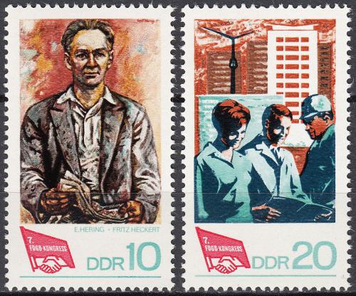 DDR 1968 Kongres odborù Mi# 1363-64