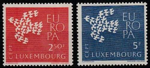 Poštovní známky Lucembursko 1961 Evropa CEPT Mi# 647-48