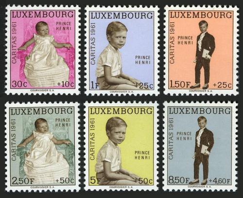 Poštovní známky Lucembursko 1961 Princ Henri Mi# 649-54 Kat 10€