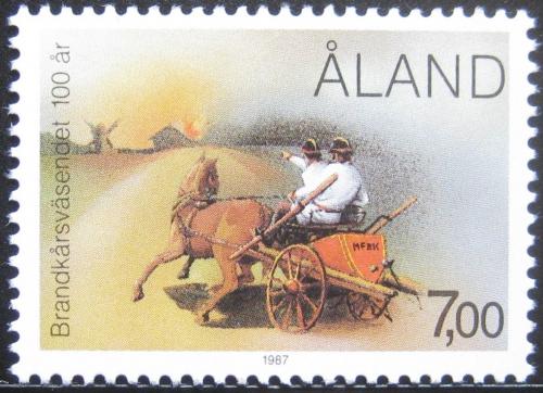 Poštovní známka Alandy 1987 Hasièi Mi# 23 Kat 4€