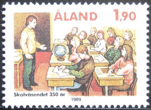 Poštovní známka Alandy 1989 Škola Mi# 36
