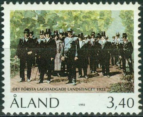 Poštovní známka Alandy 1992 První zasedání parlamentu Mi# 63