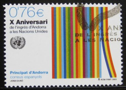 Poštovní známka Andorra Šp. 2003 Vstup do OSN Mi# 303