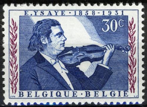Poštovní známka Belgie 1958 Eugène-Auguste Ysaye, houslista Mi# 1116